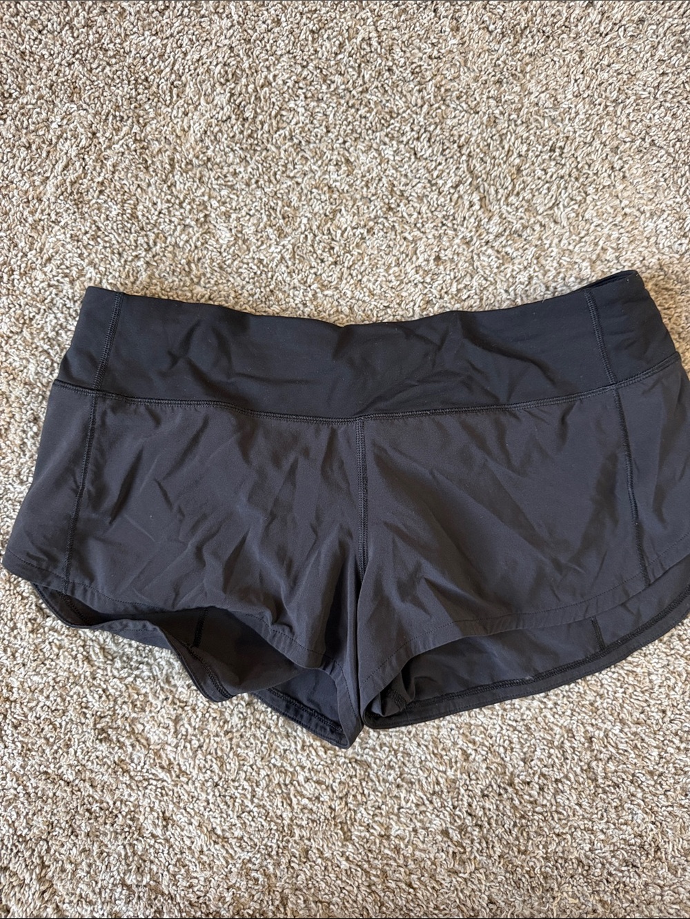 lululemon athletica Black Running Shorts with Wide Waistband